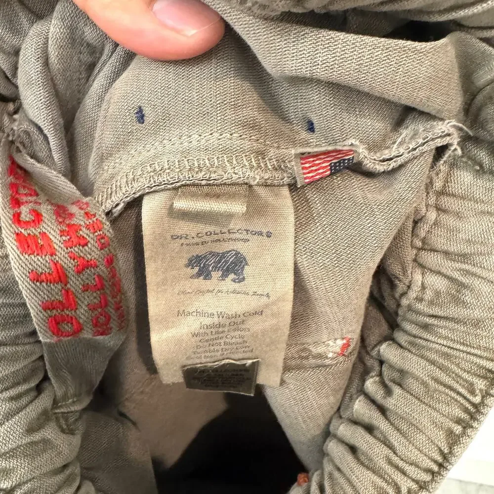 Dr. Collector's P38 Hemp Organic Cotton Sunfaded Army Green Pants M Braided Rope